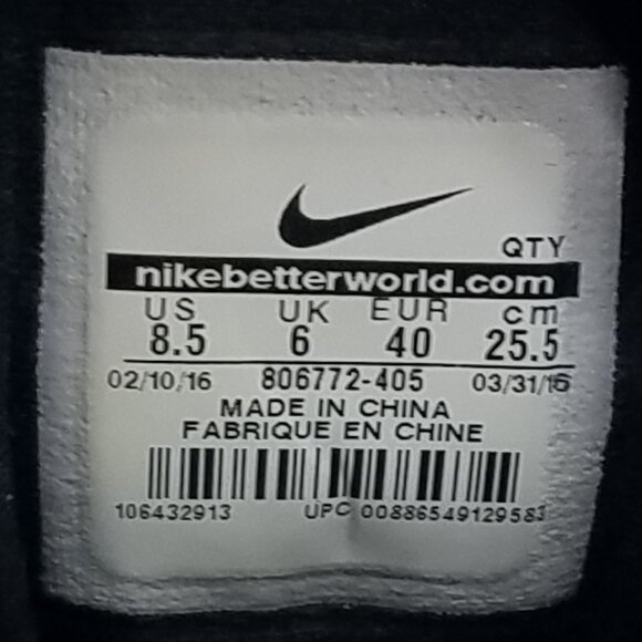 Nike Air Max 2016 Women's Size 8.5 Running Shoes Blue Gray - Picture 12 of 12